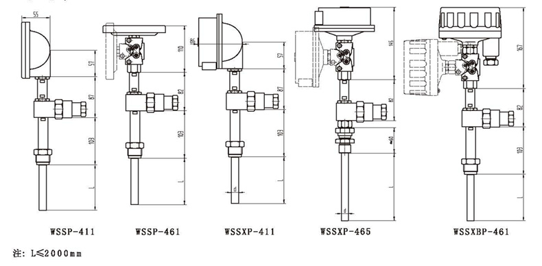 WSSX工业双金属温度计（一体化型螺纹式）_http://www.shenyanglong.com_双金属温度计_第3张