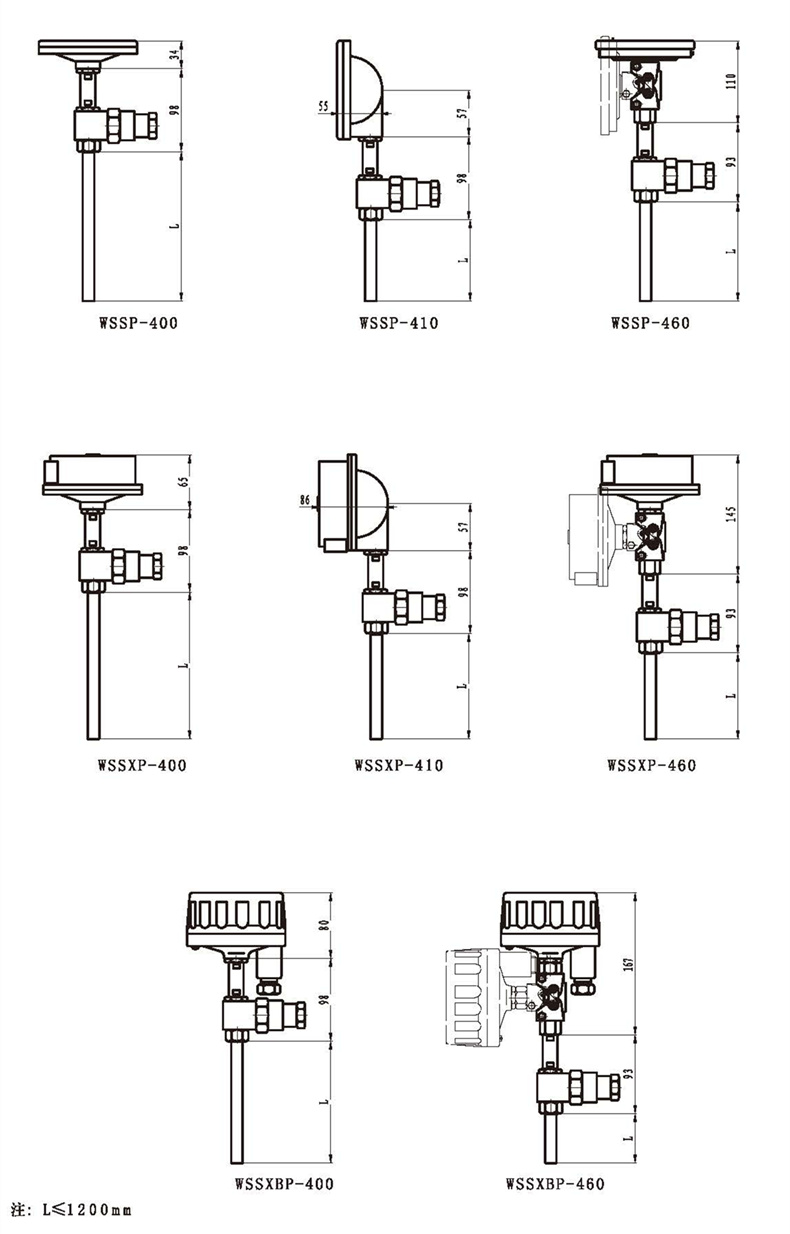 WSSX工业双金属温度计（一体化型无固定装置）_http://www.shenyanglong.com_双金属温度计_第3张